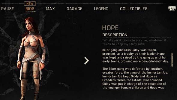 Mad Max - Hope's character bio
