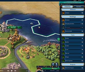 Civilization VI - city build queue