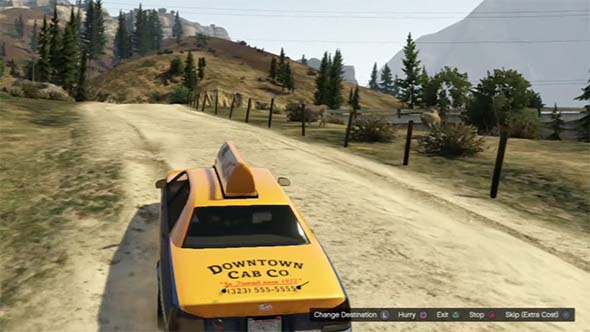 Grand Theft Auto V - cab ride