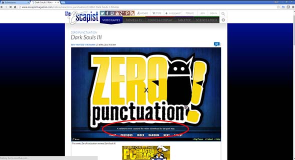 Zero Punctuation ad failure