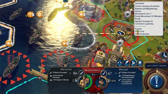 Civilization VI - Digger amphibious assault