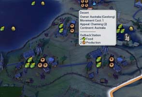Civ VI - Australian clustered Outback Stations