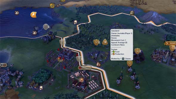 Civilization VI - can't annex districts and wonders