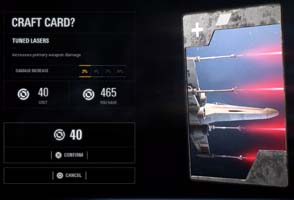 Star Wars Battlefront II - starfighter star card