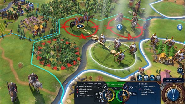 Civilization VI - Saka vs Hoplite