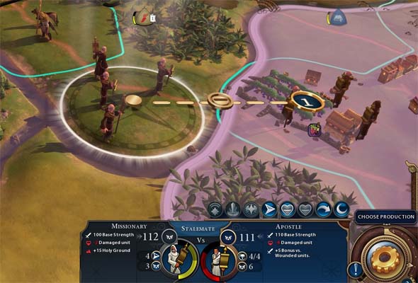 Civilization VI - Apostle winning theological combat