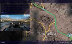 Final Fantasy XV - map while driving