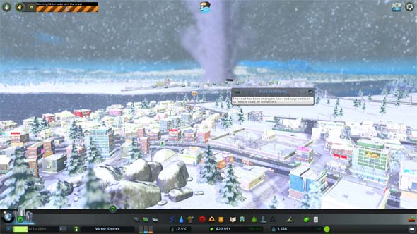 Cities Skylines: Natural Disasters - winter tornado