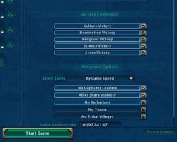 Civilization VI - advanced settings