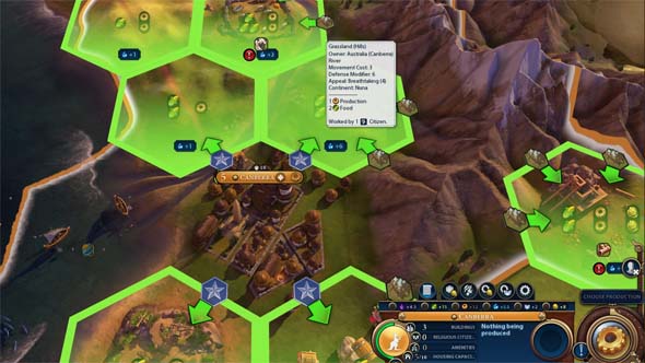 Civilization VI - primo Australian beach real estate