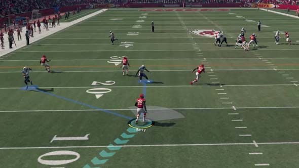 Madden NFL 18 - defensive coverage indicator