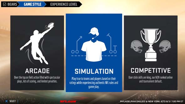 Madden NFL 18 - simulation game mode