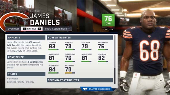 Madden 19 - blocking ratings