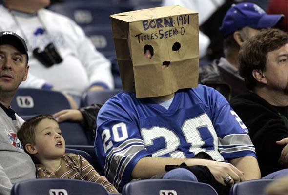 Detroit Lions bag head