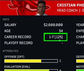 Axis Football 2019 - BUG coach has wrong record