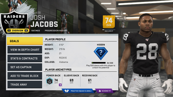 Madden 20 - hidden development trait