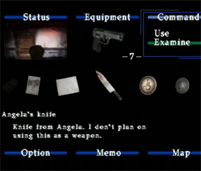 Silent Hill 2 - examining knife