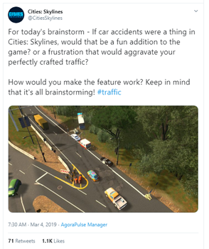 Colossal Order tweet: car crashes