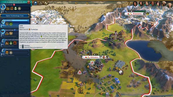 Civilization VI Gathering Storm - research Buttress