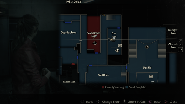 Resident Evil 2 - dark room hallway