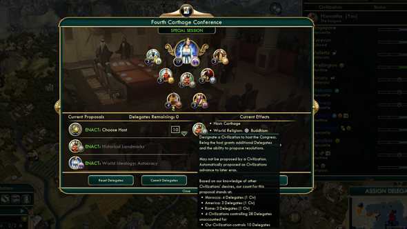 Civilization V - negotiating for vote