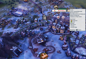 Civilization VI Gathering Storm - railroad through city