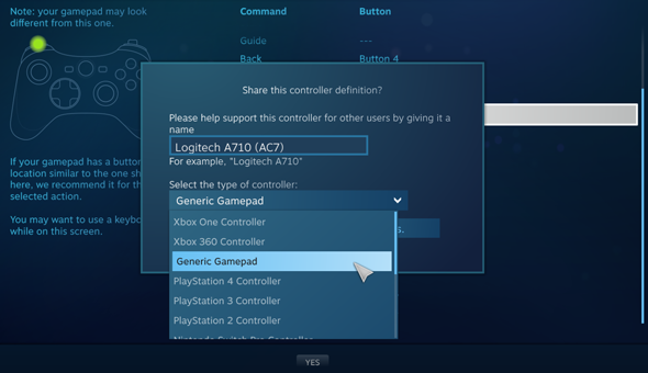 Steam Controller Settings