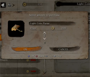 Sekiro - buying coin purse