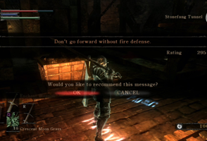 Demon's Souls - player message