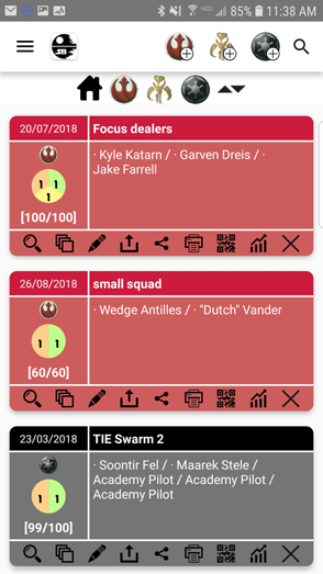 X-Wing - squads w/l/d records