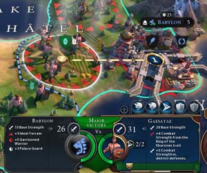 Civilization VI - Gaesatae attacking city