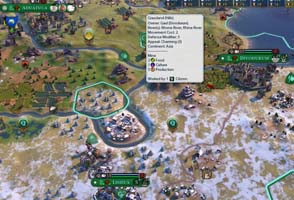 Civilization VI - mine does annex tiles