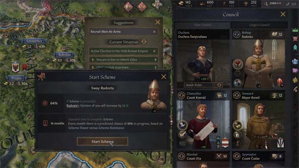 Crusader Kings 3 - sway scheme failure