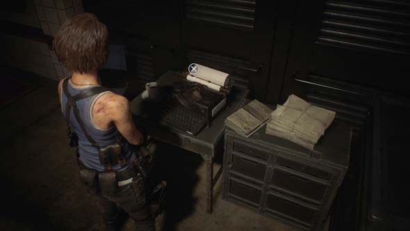 Resident Evil 3 Nemesis remake - typewriter