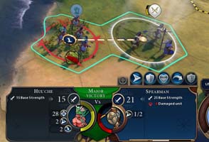 Civilization VI - defending against wounded unit