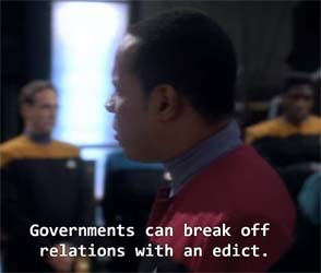 Star Trek DS9 - government edicts