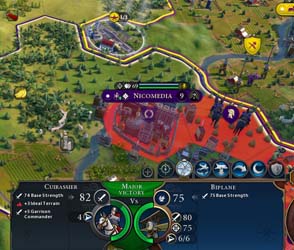 Civilization VI - air unit attacking rainforest