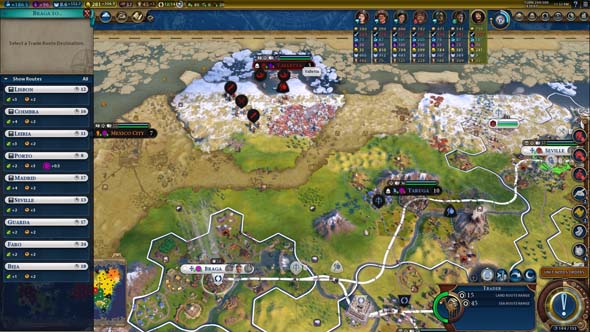 Civilization VI - land-locked internal trade routes