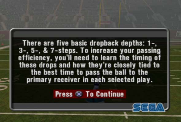 NFL 2k5 - pass drop back tutorial
