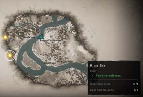 Assassin's Creed: Valhalla - river raid map