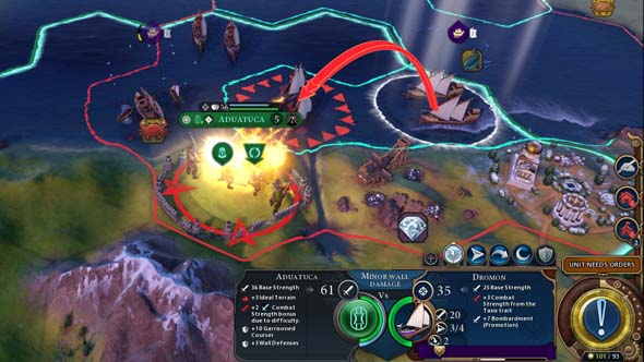 Civilization VI - Dromon siege