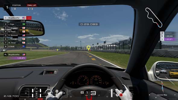 Gran Turismo 7 - HUD covers mirrors
