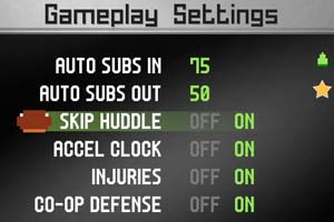 Legend Bowl - huddle settings