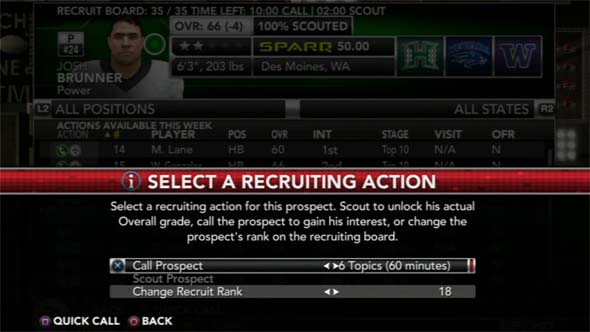 NCAA Football 13 - automatic call