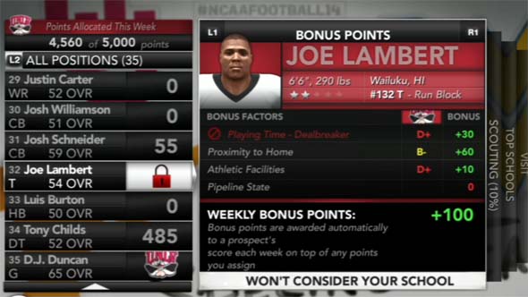 NCAA Football 14 - recruiting