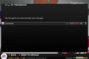NCAA Football 13 - autosave