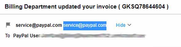 PayPal phishing scam