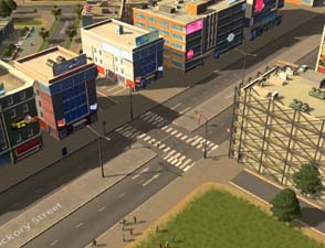 Cities: Skylines - makeshift crosswalk
