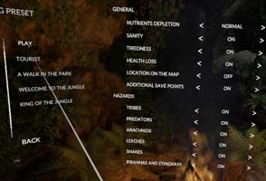 Green Hell - customize survival settings