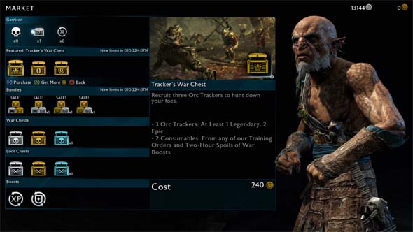 Shadow of War - micro-transaction store